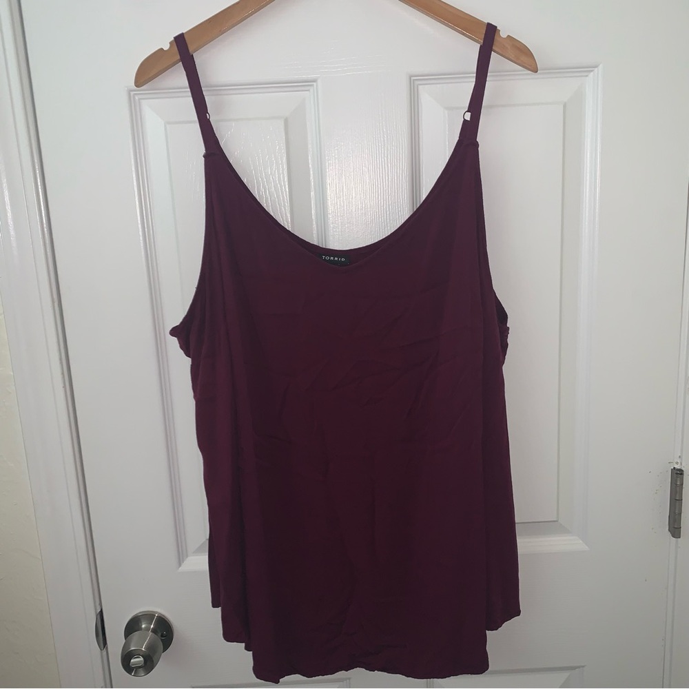 Torrid (Size 4) Purple Tank Top with Adjustable Straps